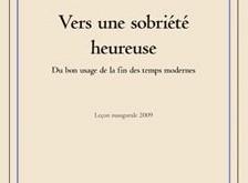 Visuel du livre "Vers une sobriété heureuse" de P. Viveret