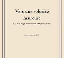 Visuel du livre "Vers une sobriété heureuse" de P. Viveret